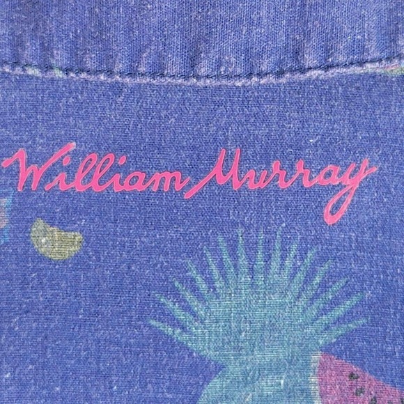 William Murray Mens Shirt Medium Short Sleeve Button Up Golf Watermelon Cocktail - Picture 8 of 13